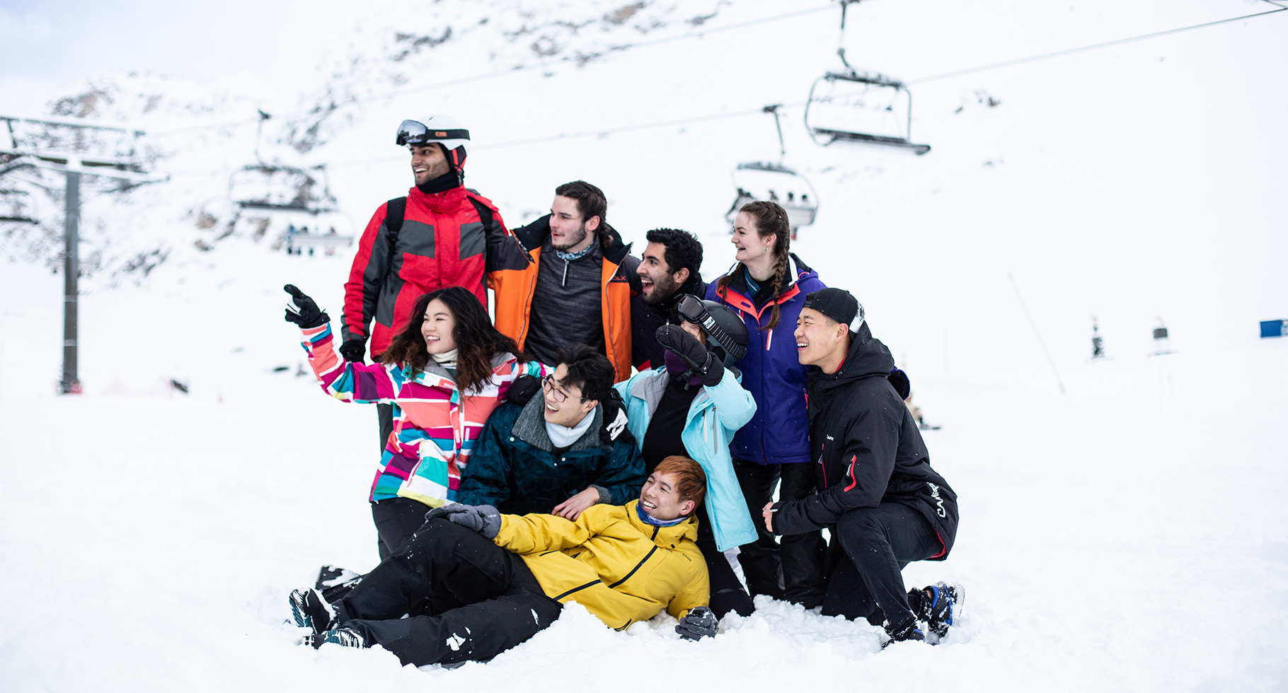 Group of skiers
                            